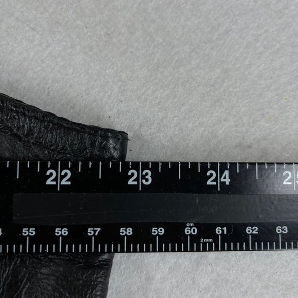 NWOT NAVARRE LEATHER CO Mens L Black Leather Motorcycle Biker Snap Up Vest - Picture 8 of 10